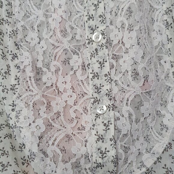 Free People Detailed Sheer Button Down Shirt - Picture 8 of 10